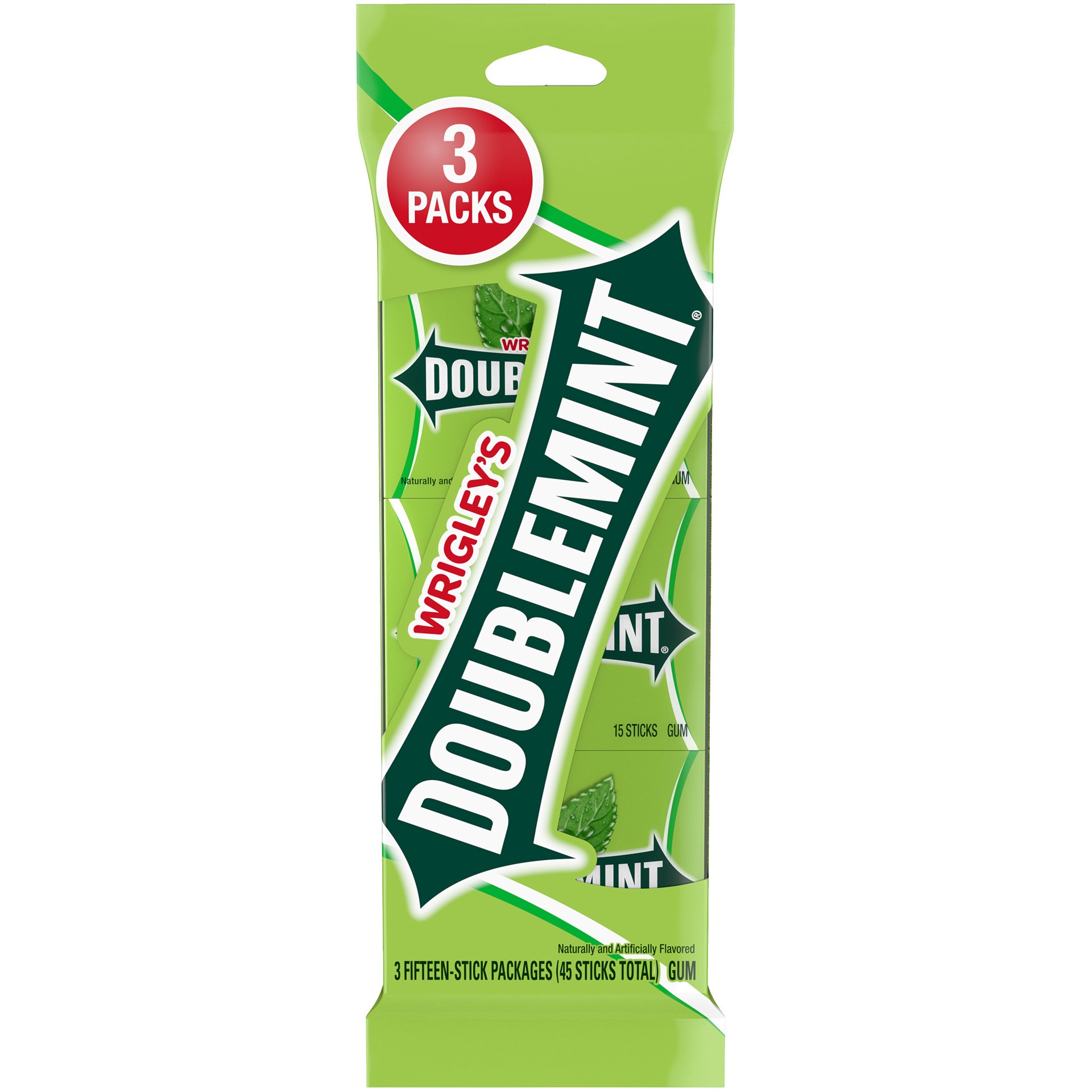 slide 1 of 134, Doublemint WRIGLEY'S DOUBLEMINT Bulk Chewing Gum, Value Pack, 15 ct (3 Pack), 45 ct