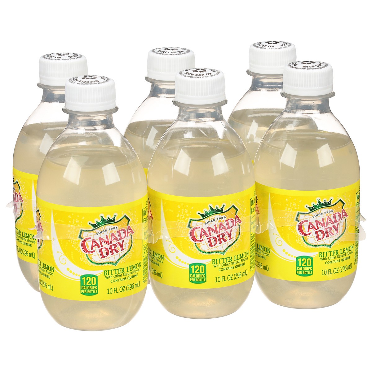 slide 8 of 9, Canada Dry Bitter Lemon Soda, 10 fl oz plastic bottles, 6 pack, 10 oz