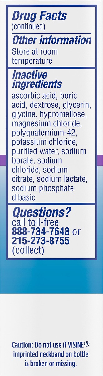 slide 6 of 7, Visine Dry Eye Relief Tired Eye Lubricant Eye Drops, Moisturizing & Soothing Sterile Drops for Irritated, Dry & Tired Eyes Due to Screen Time Irritation, Polyethylene Glycol, 0.5 fl. oz, 0.5 fl oz