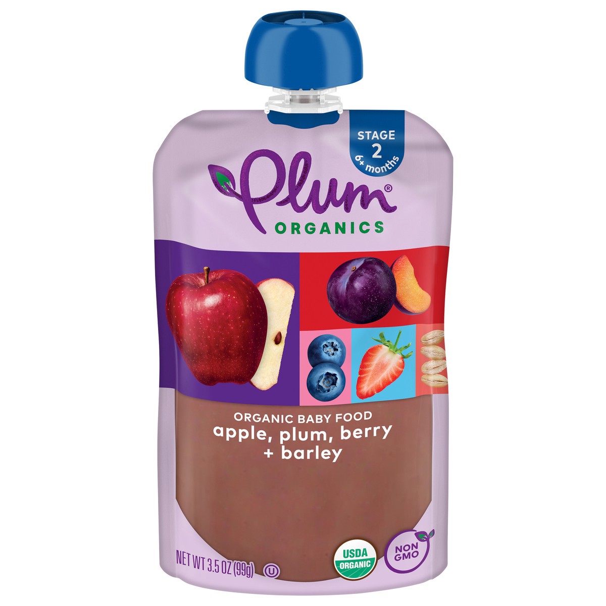 slide 1 of 9, Plum Organics Plumberry Barley Baby Food, 3.5 oz