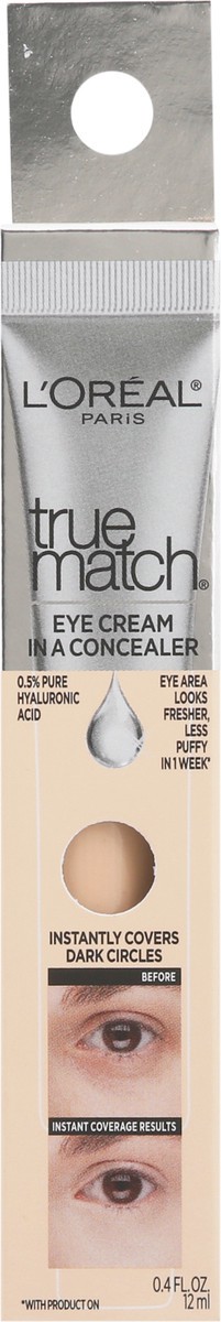 slide 9 of 9, L'Oréal True Match Fair Eye Cream in a Concealer 0.4 fl oz, 0.4 fl oz