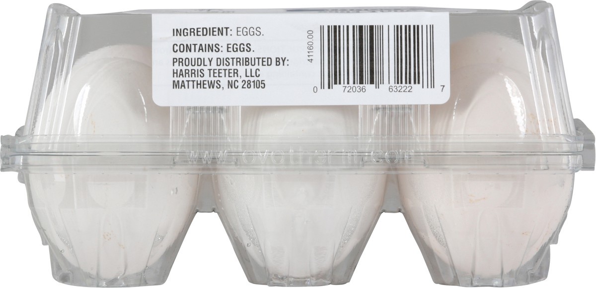 slide 5 of 9, Harris Teeter Grade A Large White Eggs, 6 ct