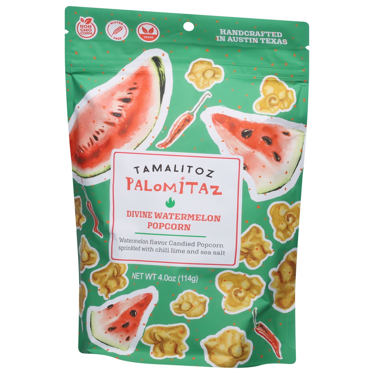 slide 2 of 9, Tamalitoz Divine Watermelon Popcorn 4.0 oz, 4 oz
