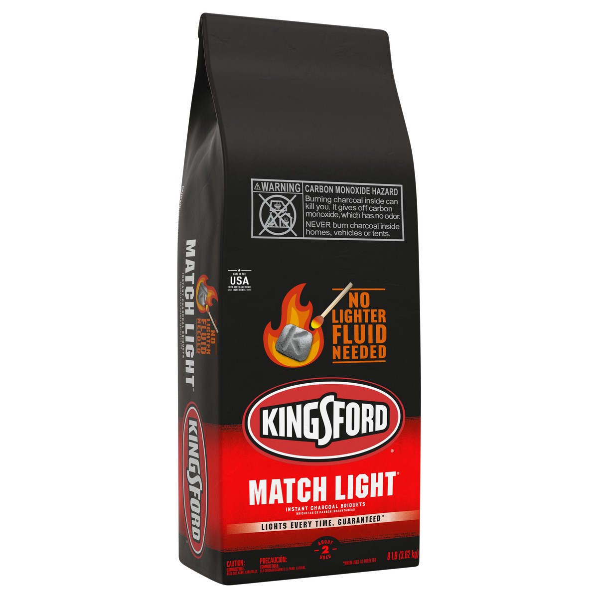 slide 3 of 9, Kingsford Match Light Instant Charcoal Briquettes BBQ Charcoal, 8 lb