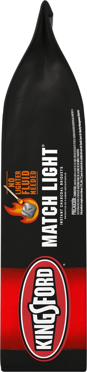 slide 3 of 9, Kingsford Match Light Instant Charcoal Briquettes, BBQ Charcoal for Grilling, 8 Pounds, 8 lb