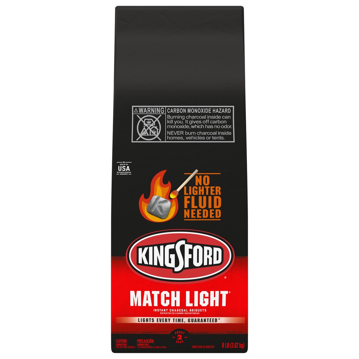 slide 1 of 9, Kingsford Match Light Instant Charcoal Briquettes BBQ Charcoal, 8 lb