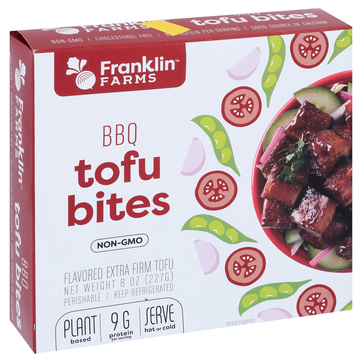 slide 2 of 7, Franklin Farms BBQ Tofu Bites, 8 oz