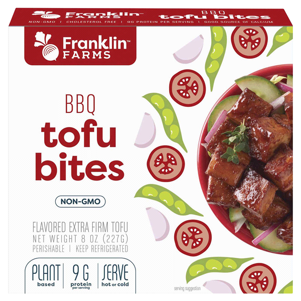 slide 1 of 1, Franklin Tofu Bites BBQ, 8 oz