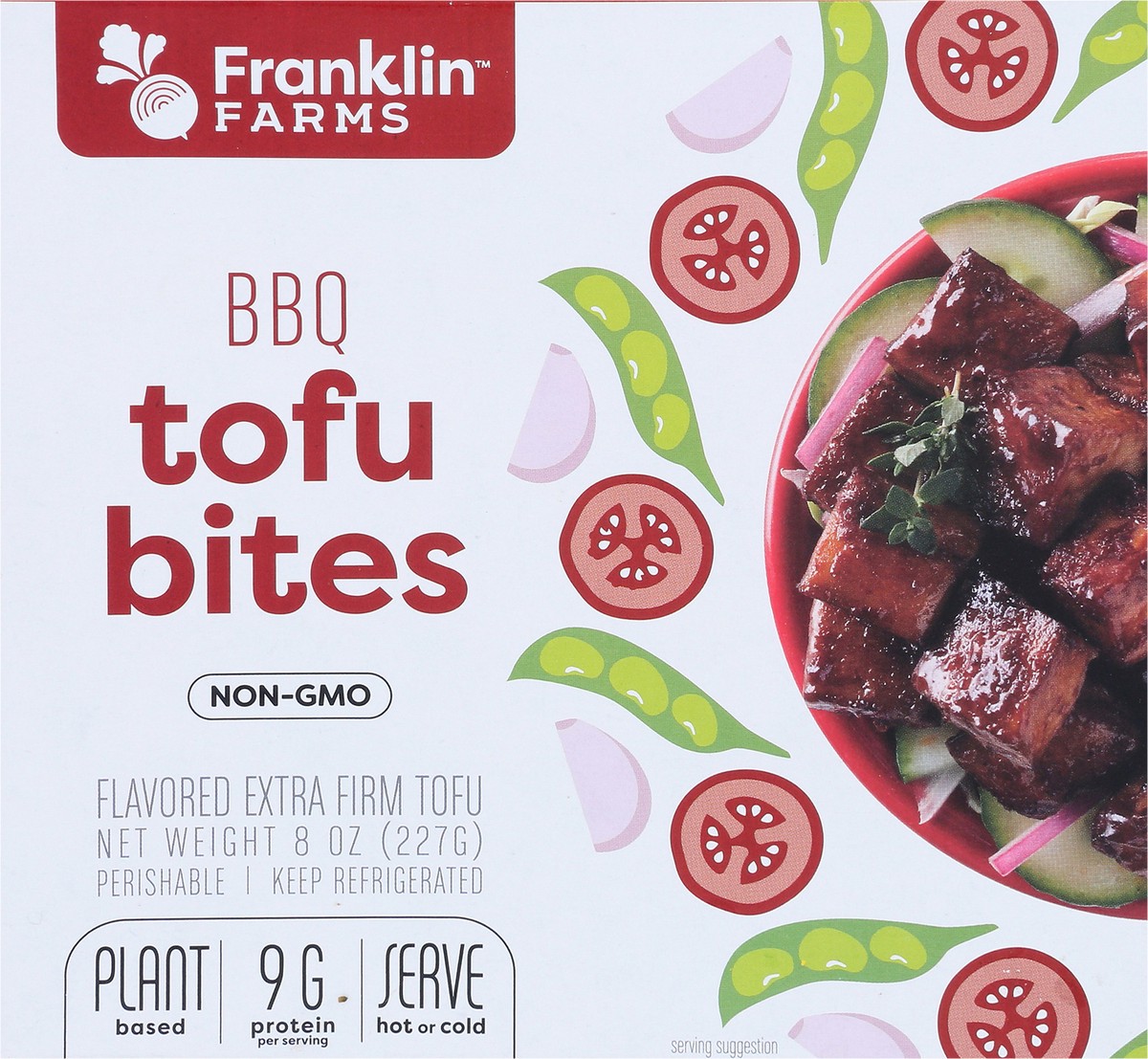 slide 5 of 7, Franklin Farms BBQ Tofu Bites, 8 oz