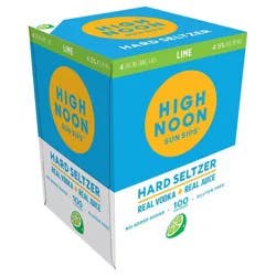 High Noon Lime Vodka Hard Seltzer 355ml Can 4pk