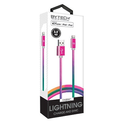 slide 1 of 1, Bytech Rainbow Lightning Cable, 1 ct