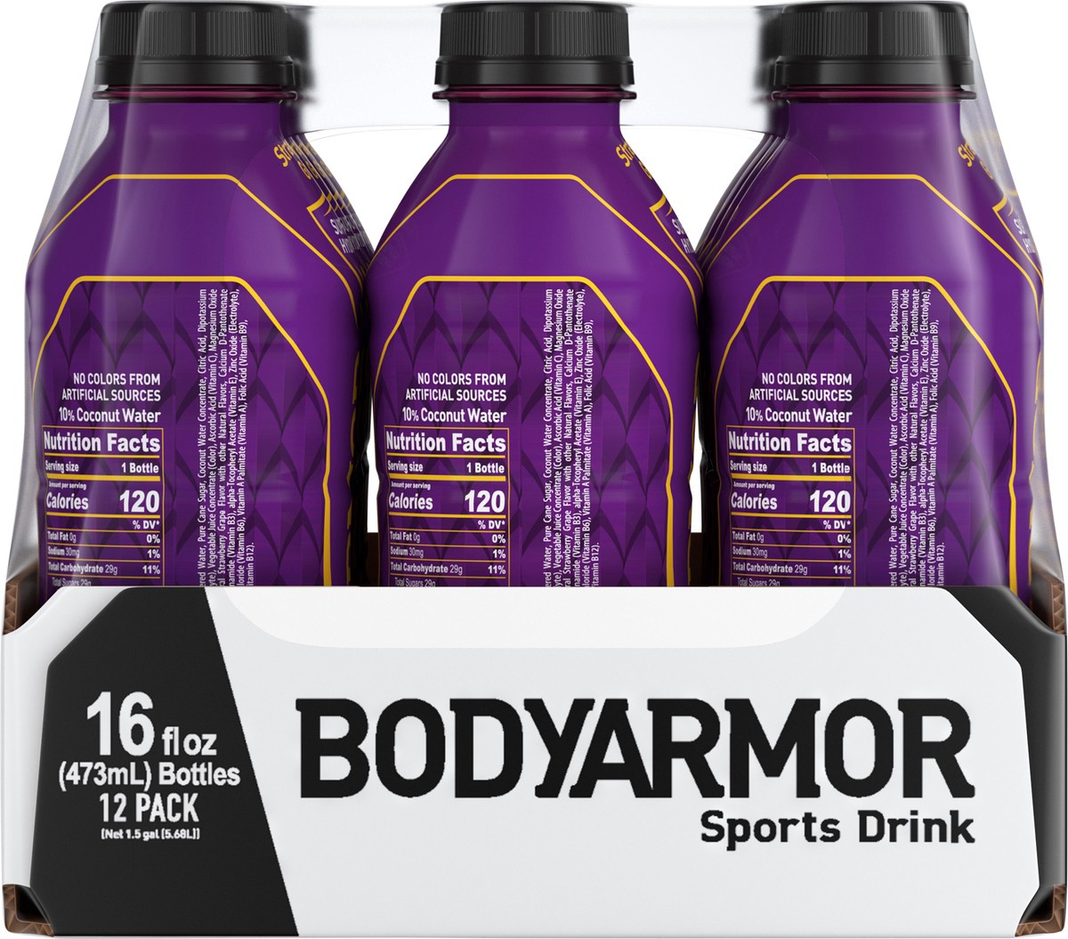 slide 7 of 13, BODYARMOR SuperDrink Strawberry Grape Bottles- 12 ct, 12 ct; 16 oz