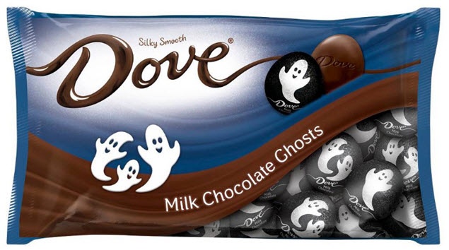 slide 1 of 1, Dove Silky Smooth Milk Chocolate Ghosts, 8.87 oz