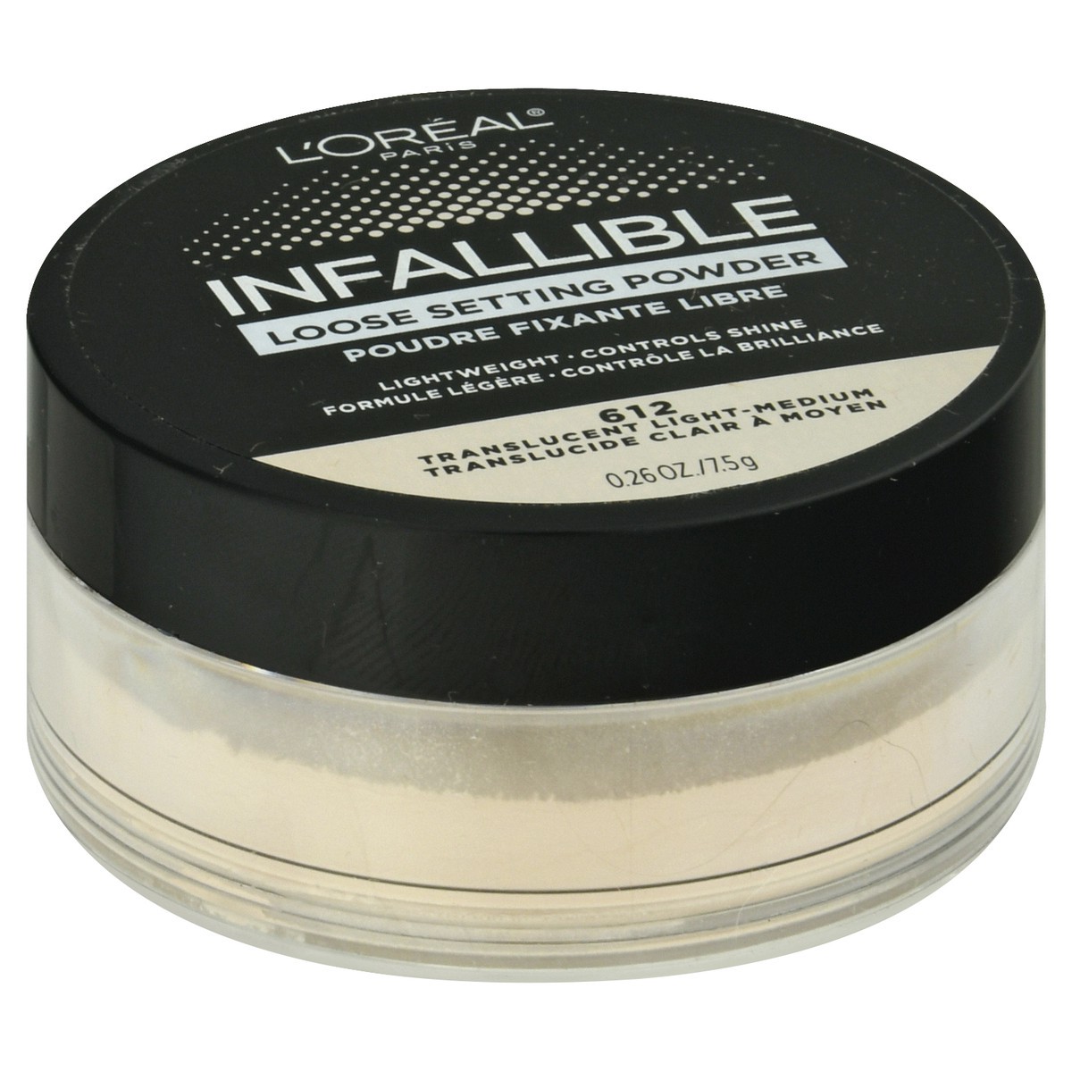 slide 5 of 9, L'Oréal Infallible Translucent Light-Medium 612 Loose Setting Powder 0.26 oz, 0.28 oz