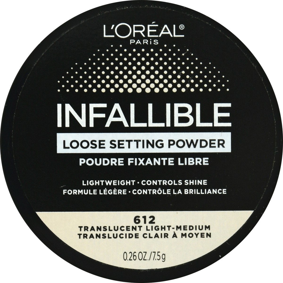 slide 2 of 9, L'Oréal Infallible Translucent Light-Medium 612 Loose Setting Powder 0.26 oz, 0.28 oz