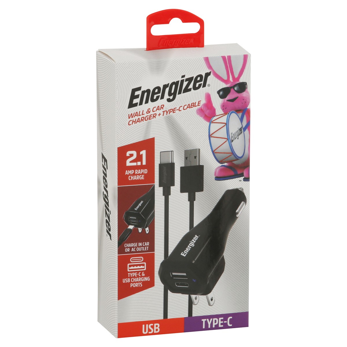 slide 4 of 9, Energizer Wall & Car Charger + USB Cable, Micro, 1 Each, 1 ct