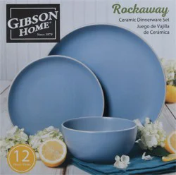 Gibson Home Rockaway Ceramic Dinnerware Set - 12 pc