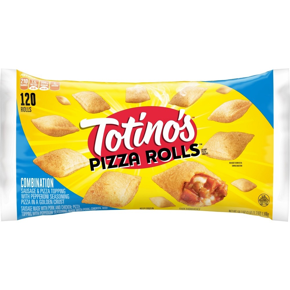 slide 2 of 3, Totino's Combination Pizza Rolls, 59.3 oz