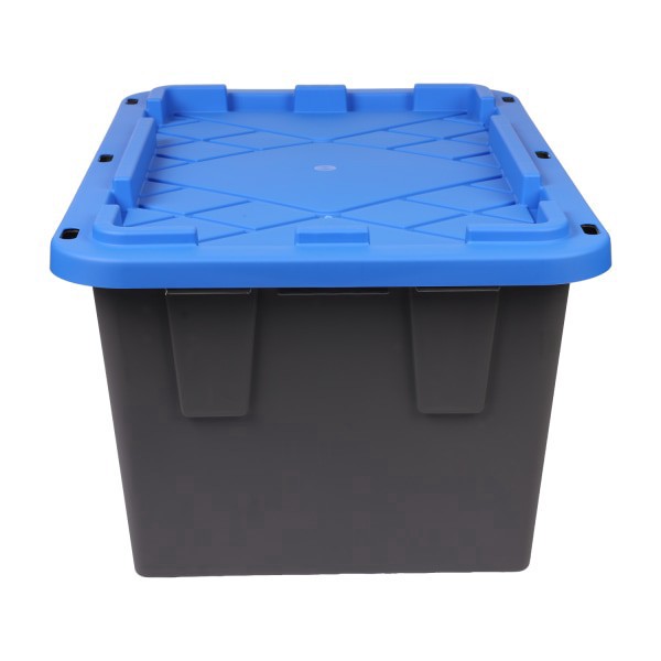 slide 5 of 5, GreenMade® Professional Storage Tote With Handles/Snap Lid, 14-3/4""H x 20-1/4""W x 30-1/10""L, Gray/Blue, 1 ct