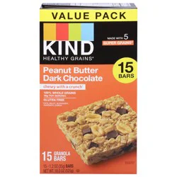 KIND Peanut Butter Dark Chocolate Granola Bars Value Pack 15 - 1.2 oz Bars