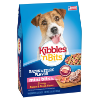 slide 6 of 13, Kibbles 'n Bits Bacon & Steak Flavor Dry Dog Food, 4.2-Pound Bag, 4.2 lb