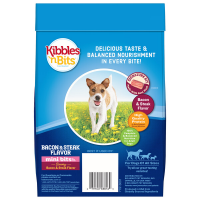 slide 3 of 13, Kibbles 'n Bits Bacon & Steak Flavor Dry Dog Food, 4.2-Pound Bag, 4.2 lb