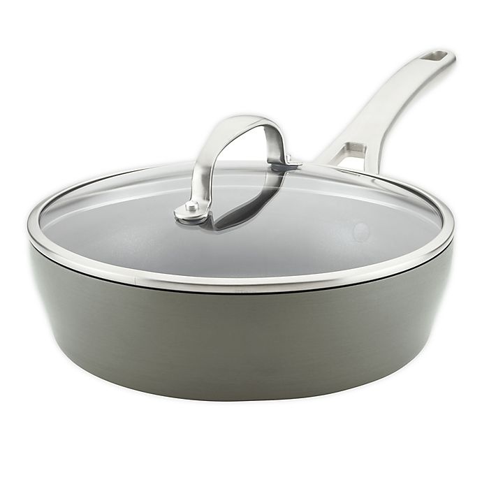 slide 1 of 4, Anolon Allure Nonstick Hard-Anodized Covered Saute Pan - Dark Grey, 3 qt