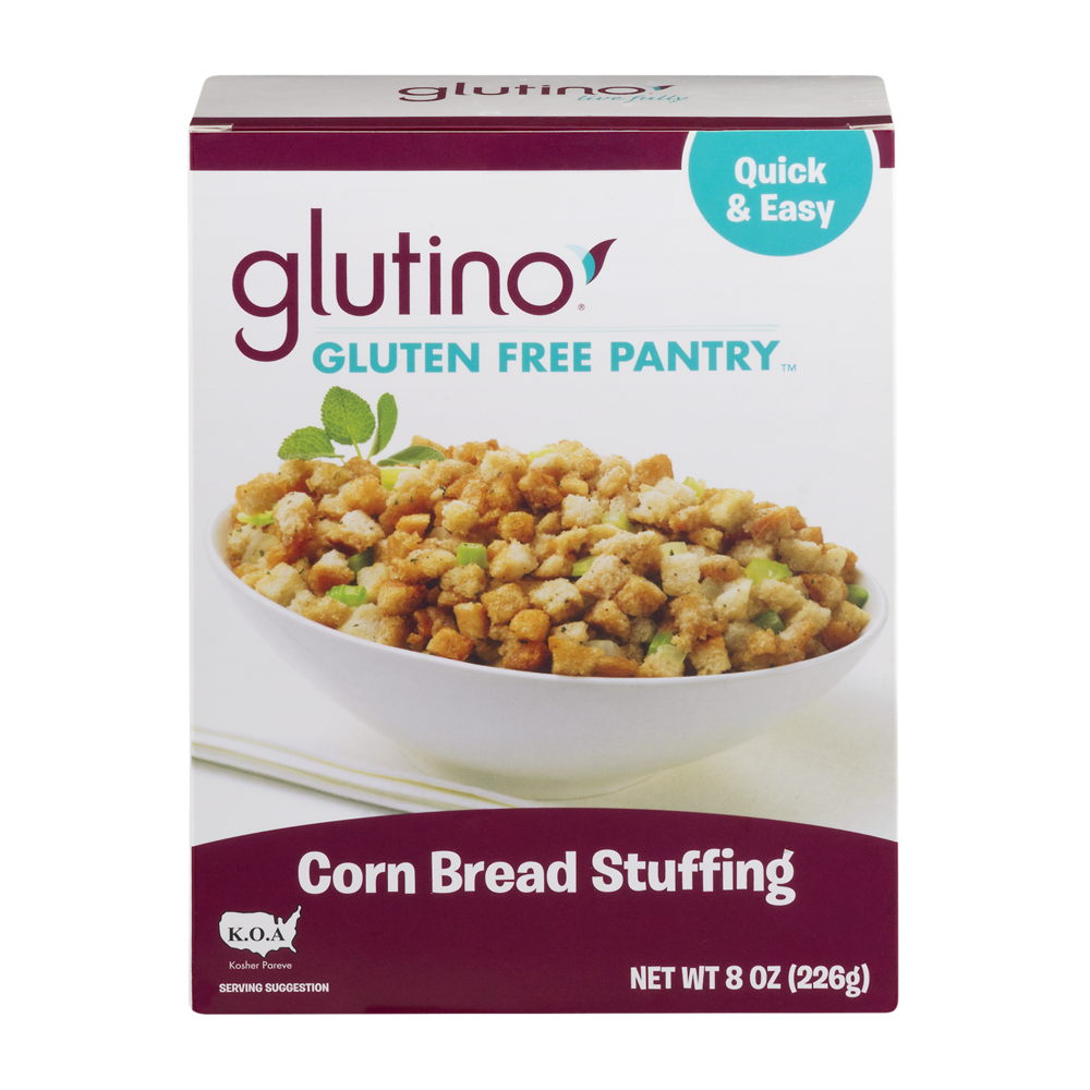 slide 1 of 1, Glutino Gluten Free Pantry Corn Bread Stuffing, 8 oz