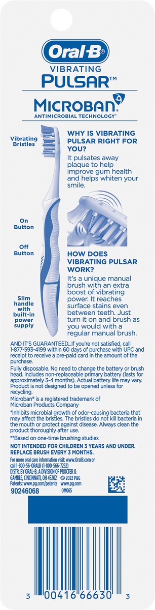 slide 2 of 3, Oral-B Pro-Health Pulsar Soft Bristle Toothbrush, 1 ct