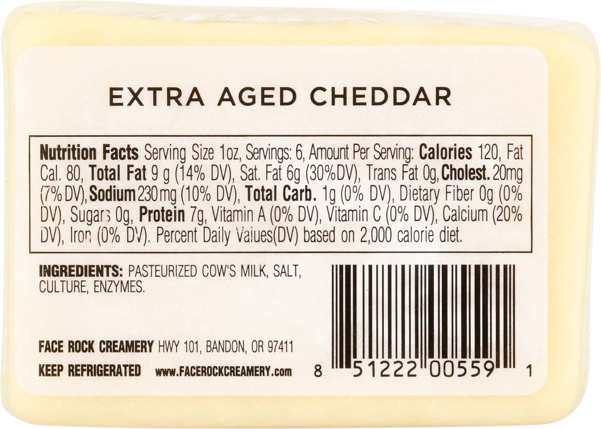 slide 8 of 9, Face Rock Creamery Extra Aged Cheddar Cheese 6 oz, 6 oz