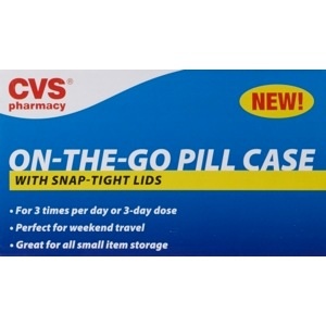 slide 1 of 1, CVS Pharmacy Travel Size Pill Case Assorted Colors, 1 ct