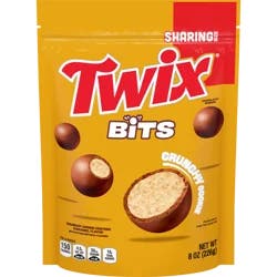 TWIX Bits Poppable Milk Chocolate Crunchy Cookie Candy, Sharing Size, 8.0 Oz Bag