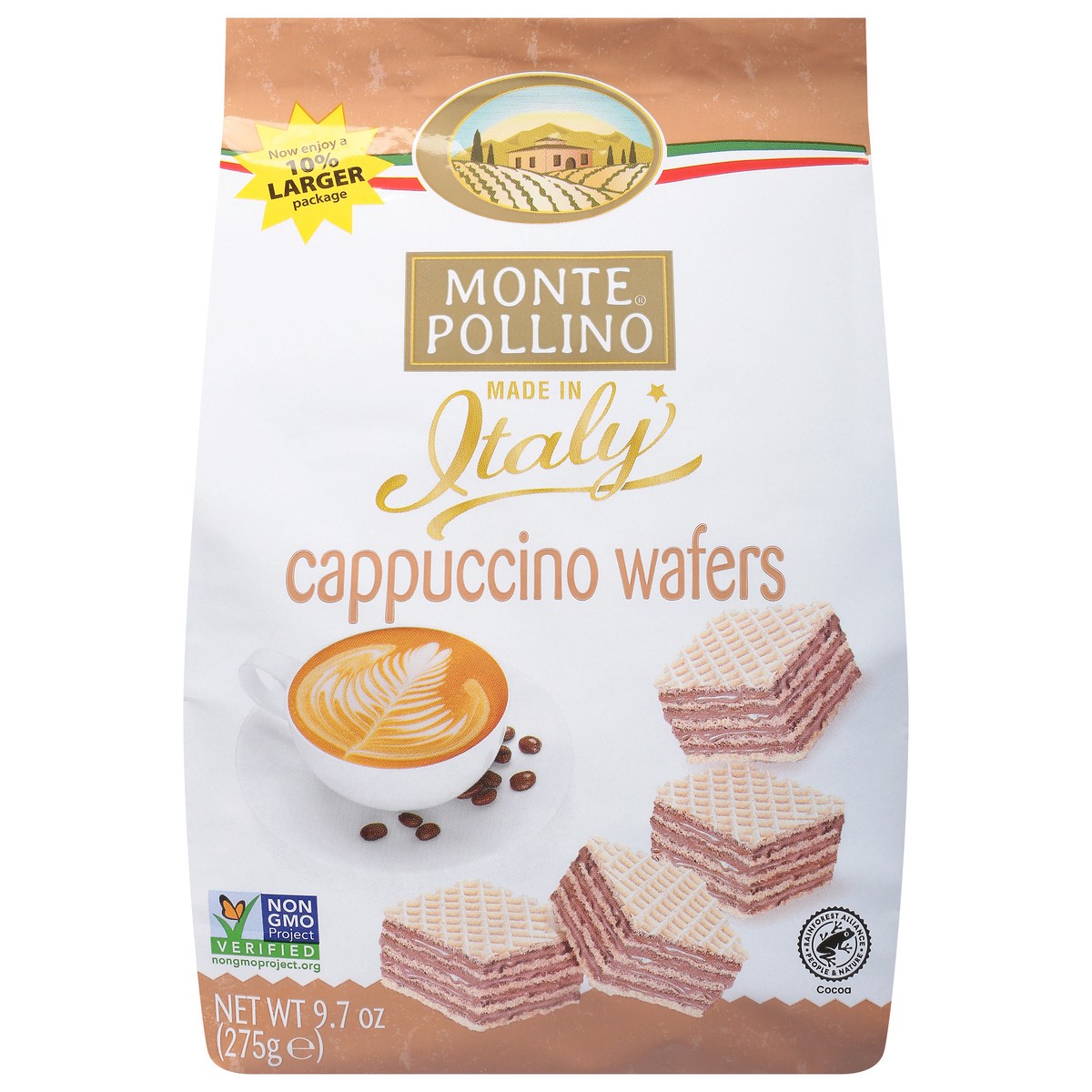 slide 12 of 14, Monte Pollino Cappuccino Wafers 9.7 oz, 9.7 oz