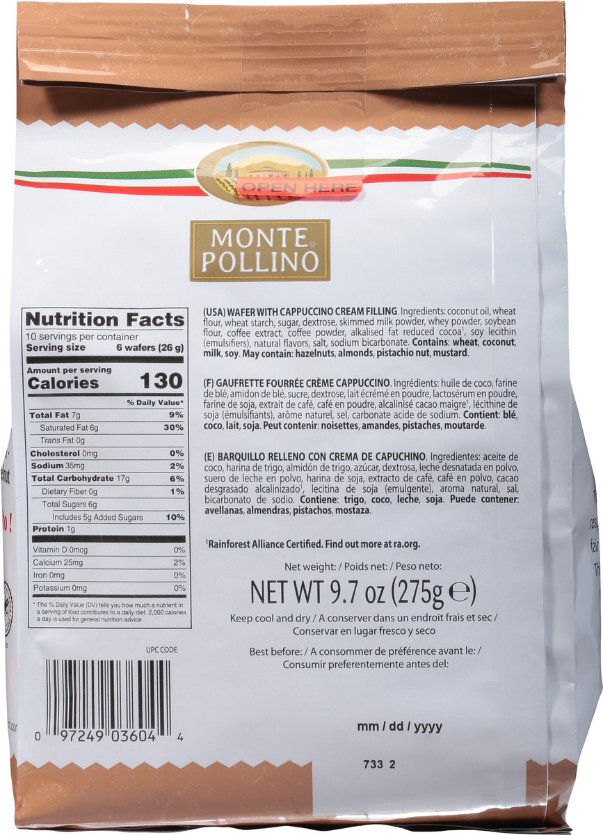 slide 5 of 14, Monte Pollino Cappuccino Wafers 9.7 oz, 9.7 oz