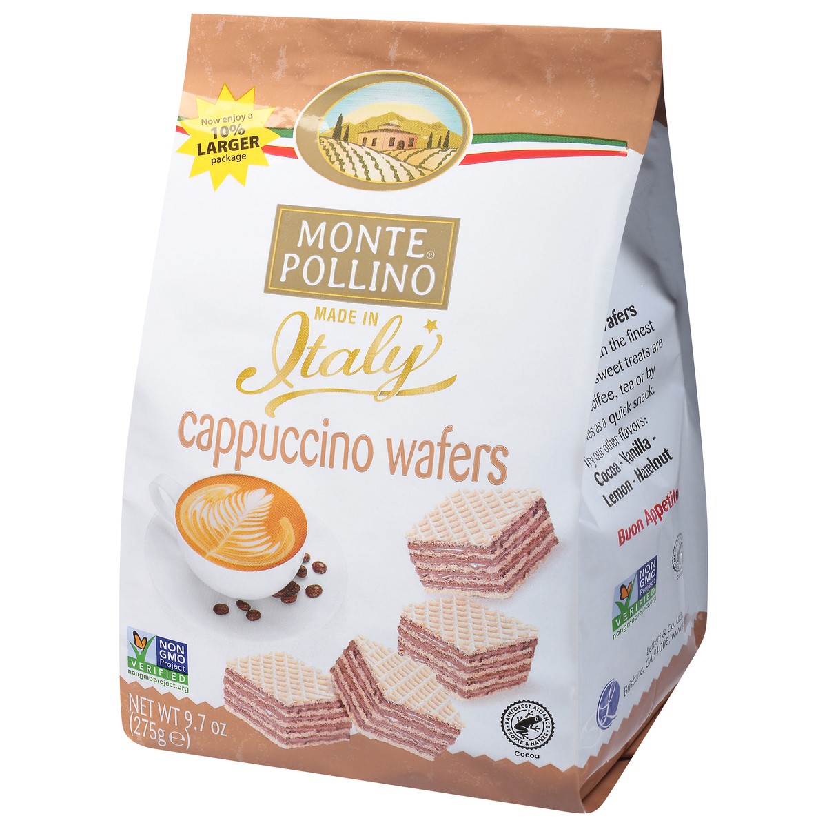 slide 13 of 14, Monte Pollino Cappuccino Wafers 9.7 oz, 9.7 oz