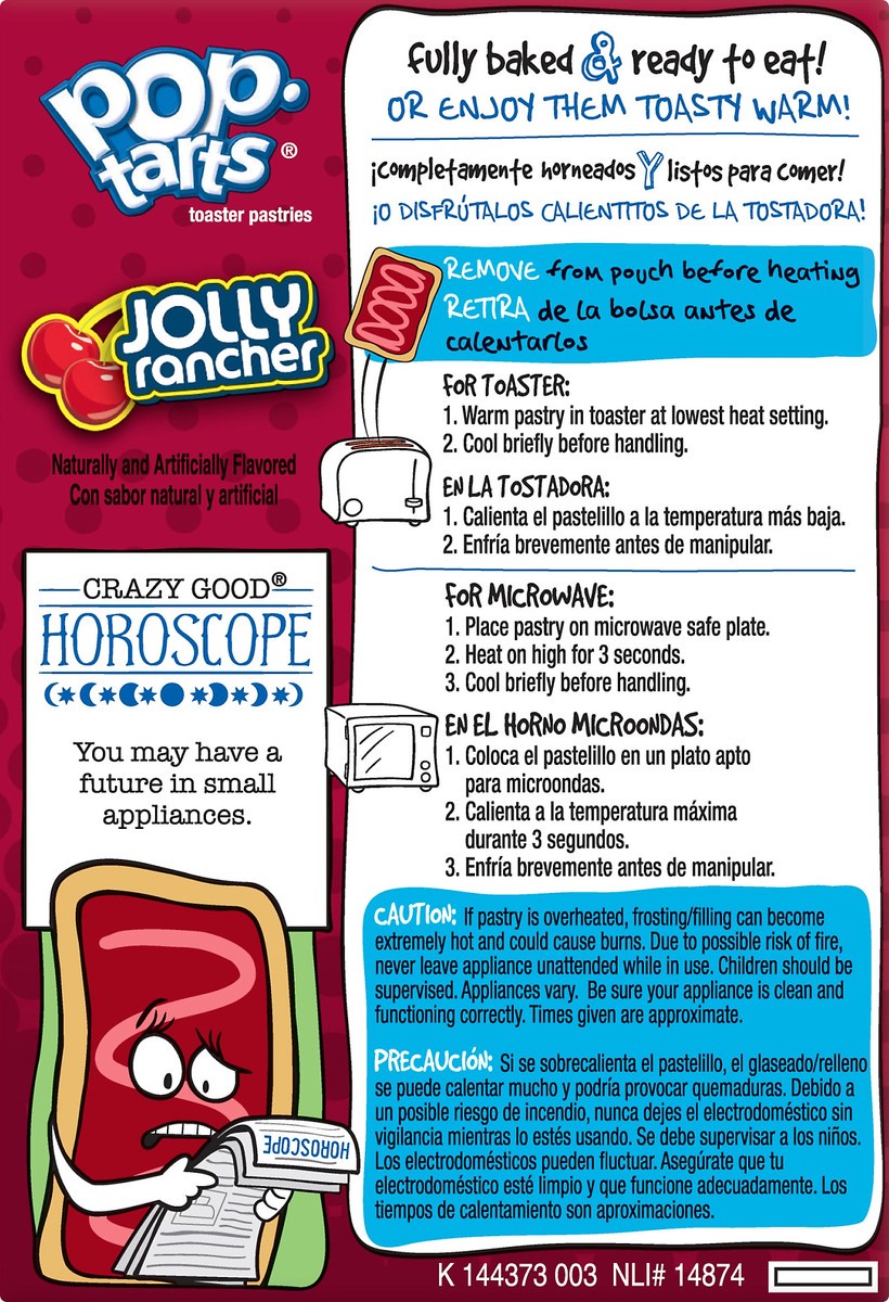 slide 7 of 8, Pop-Tarts Frosted Cherry Jolly Rancher Toaster Pastries, 8 ct; 14.1 oz