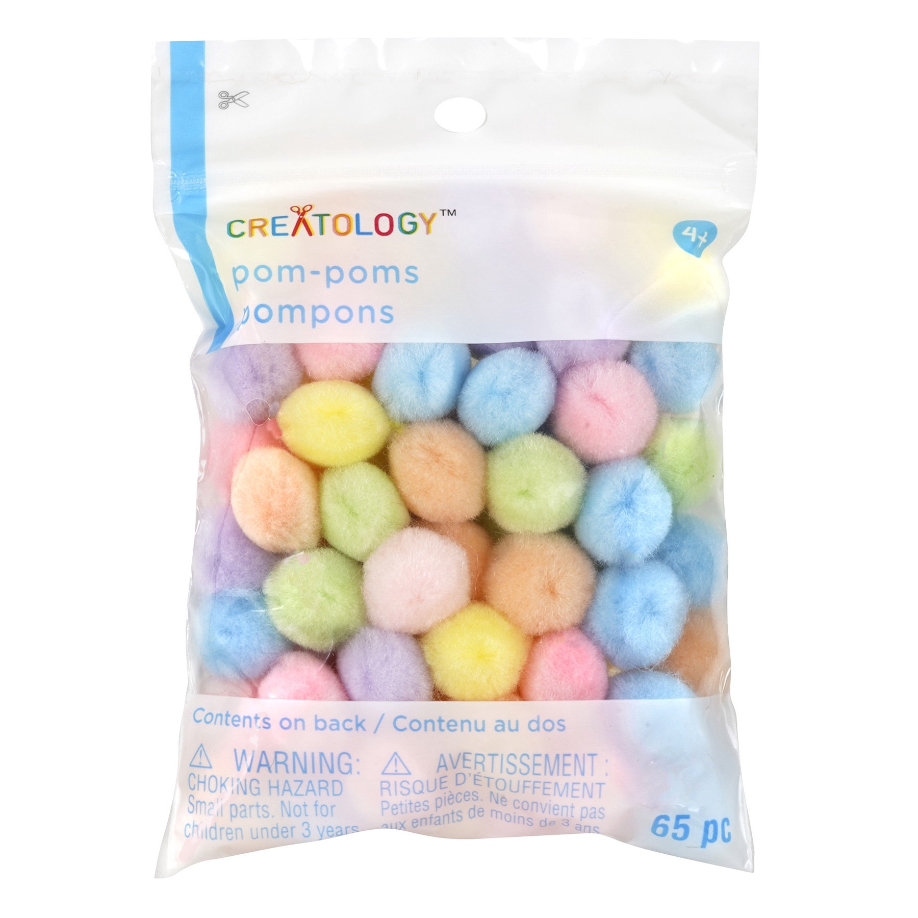 slide 3 of 3, 0.5" Pastel Pom-Poms By Creatology, 0.5 in