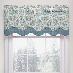 Waverly Charmed Life Scalloped Cotton Valance - Cornflower