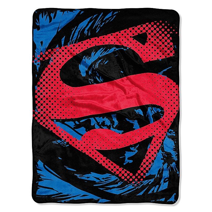 slide 1 of 1, DC Comics Superman Shield Micro-Raschel Throw, 1 ct