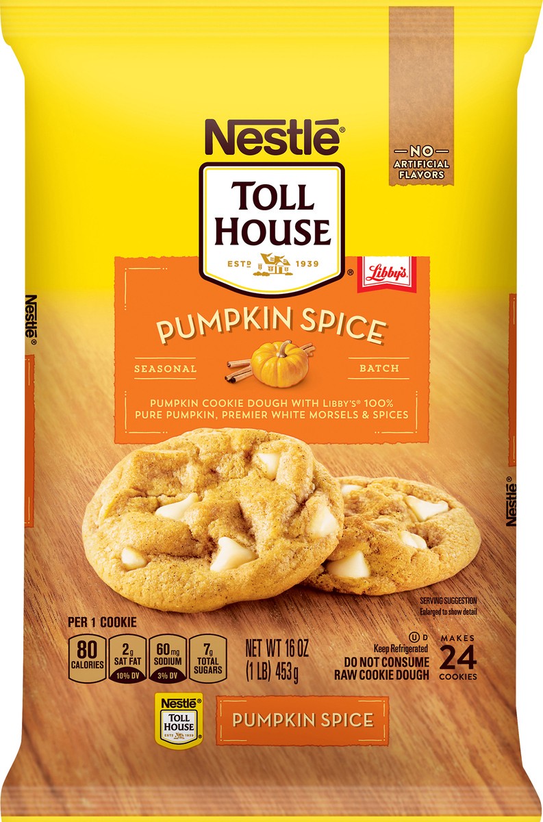 slide 7 of 8, Nestlé Toll House Pumpkin Spice Cookie Dough, 16 oz