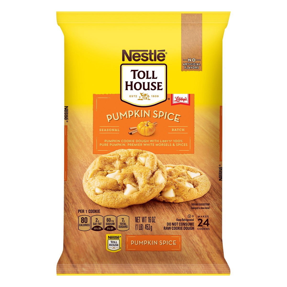 slide 1 of 8, Nestlé Toll House Pumpkin Spice Cookie Dough, 16 oz