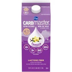 Kroger Carbmaster Ultra Filtered Non-Fat Vanilla Milk