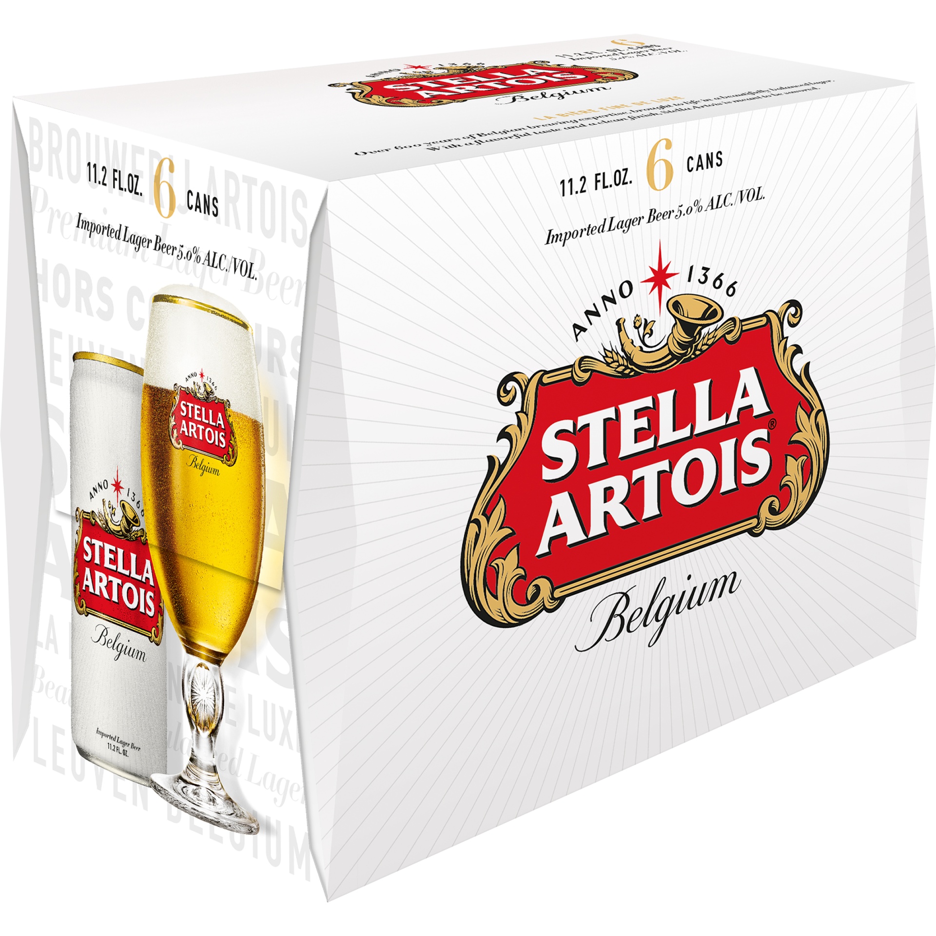 slide 1 of 7, Stella Artois Lager Beer, 6 ct; 11.2 fl oz