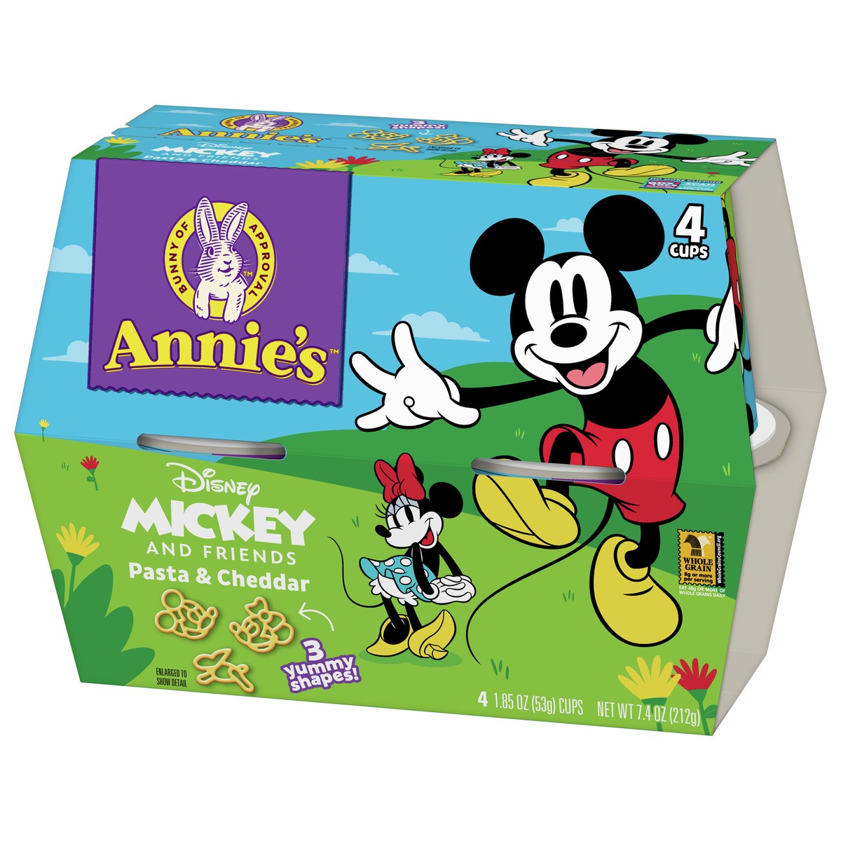 slide 2 of 9, Annie's Disney Mickey and Friends, Microwavable Macaroni and Cheese, 4 Cups, 7.48 oz, 4 ct