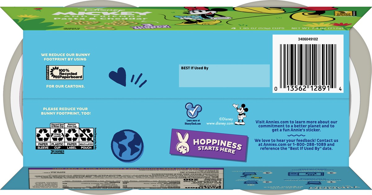 slide 7 of 9, Annie's Disney Mickey and Friends, Microwavable Macaroni and Cheese, 4 Cups, 7.48 oz, 4 ct
