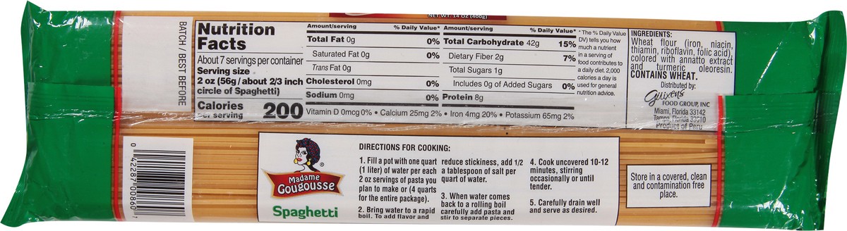 slide 8 of 11, Madame Gougousse Spaghetti 14 oz, 14 oz