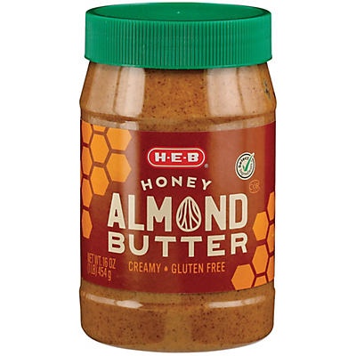 slide 1 of 1, H-E-B Select Ingredients Honey Almond Butter, 16 oz