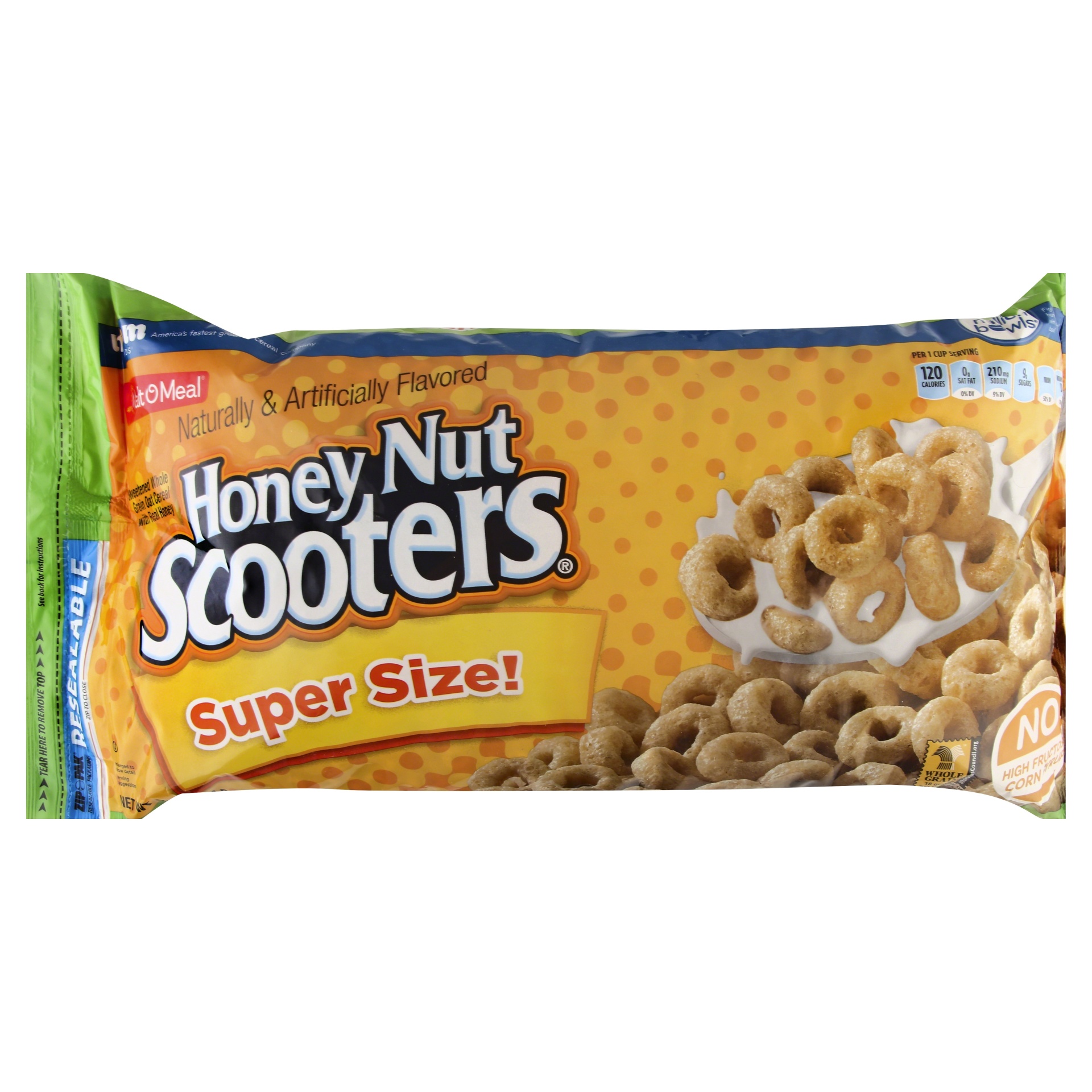 slide 1 of 6, Malt-O-Meal Honey Nut Scooters Cereal, 39 oz