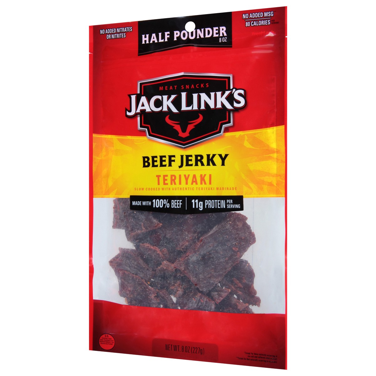 slide 3 of 9, Jack Link's Half Pounder Teriyaki Beef Jerky 8 oz, 8 oz