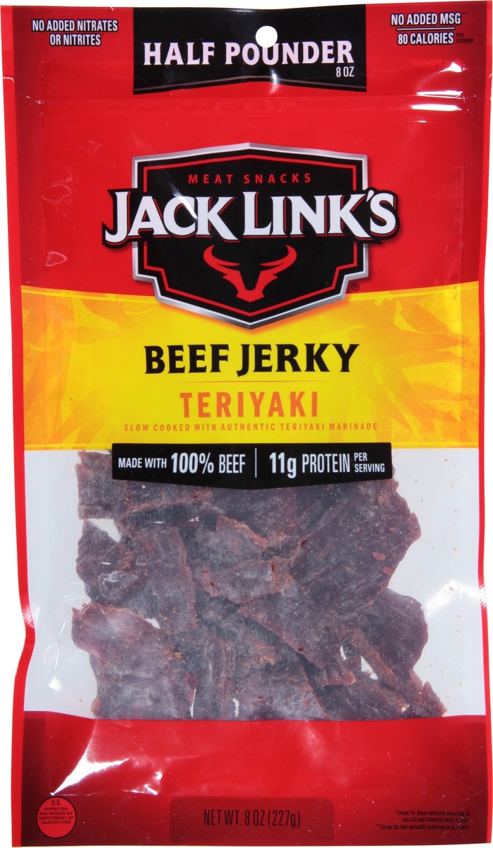 slide 4 of 9, Jack Link's Half Pounder Teriyaki Beef Jerky 8 oz, 8 oz